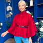 Ruth Belted Cape Wine