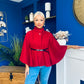 Ruth Belted Cape Wine