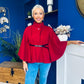 Ruth Belted Cape Wine