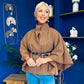 Ruth Belted Cape Camel