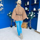 Ruth Belted Cape Camel