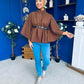 Ruth Belted Cape Chocolate
