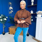 Ruth Belted Cape Chocolate