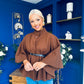 Ruth Belted Cape Chocolate
