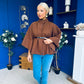 Ruth Belted Cape Chocolate