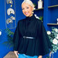 Ruth Belted Cape Black
