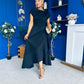 Florie Frill Wrap Maxi Dress Black