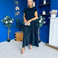 Florie Frill Wrap Maxi Dress Black