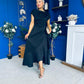 Florie Frill Wrap Maxi Dress Black