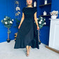 Florie Frill Wrap Maxi Dress Black