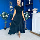 Florie Frill Wrap Maxi Dress Black