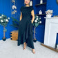 Florie Frill Wrap Maxi Dress Black