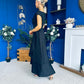 Florie Frill Wrap Maxi Dress Black