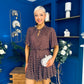 Danielle Detailed Mini Dress Polka Coffee