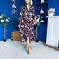 Angela Maxi Shirt Dress Animal Brown
