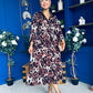 Angela Maxi Shirt Dress Animal Brown
