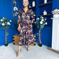 Angela Maxi Shirt Dress Animal Brown