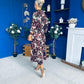 Angela Maxi Shirt Dress Animal Brown