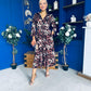 Angela Maxi Shirt Dress Animal Brown