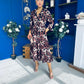 Angela Maxi Shirt Dress Animal Brown