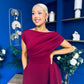 Florie Frill Wrap Maxi Dress Wine