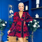 Jules Long Puff Sleeve Mini Dress Abstract Black