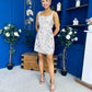 Jasmine Sequin Lace Mini Dress Ivory