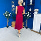Doireann Pleat Detail Midi Dress Wine