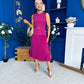 Doireann Pleat Detail Midi Dress Berry