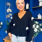 Mandy Bow Detail Chunky Knit Cardi Coffee