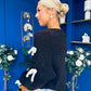 Mandy Bow Detail Chunky Knit Cardi Coffee