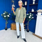 Ciara Ruched Sleeve Blazer Khaki