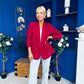 Ciara Ruched Sleeve Blazer Wine