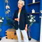 Ciara Ruched Sleeve Blazer Black