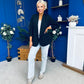 Ciara Ruched Sleeve Blazer Black