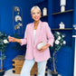 Ciara Ruched Sleeve Blazer Blush