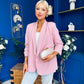 Ciara Ruched Sleeve Blazer Blush