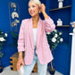 Ciara Ruched Sleeve Blazer Blush