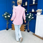 Ciara Ruched Sleeve Blazer Blush