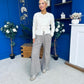 Olivia Wide Leg Trouser Check