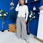 Olivia Wide Leg Trouser Check