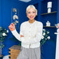 Bianca Detailed Light Knit Cardi Cream