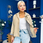 Miranda Button Detail Jacket Beige