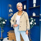 Miranda Button Detail Jacket Beige