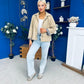 Miranda Button Detail Jacket Beige