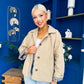 Miranda Button Detail Jacket Beige