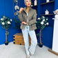 Stephanie Gold Detailed Jacket Khaki