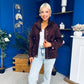 Stephanie Gold Detailed Jacket Burgundy