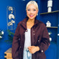 Stephanie Gold Detailed Jacket Burgundy