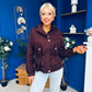 Stephanie Gold Detailed Jacket Burgundy
